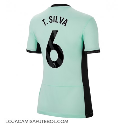 Camisa de Futebol Chelsea Thiago Silva #6 Equipamento Alternativo Mulheres 2023-24 Manga Curta